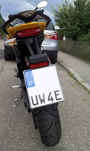 E-Motorrad-Kennzeichen - Wunschkennzeichenversand